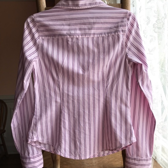 NFS- Mossimo Pink Striped Oxford Shirt 💘 Medium - Picture 2 of 8